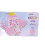 בלום הליום לב לבן עם לבבות באהבה