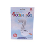 בלון מיילר ספרה 7 כסף - בלון מספר מעוצב לימי הולדת ואירועים