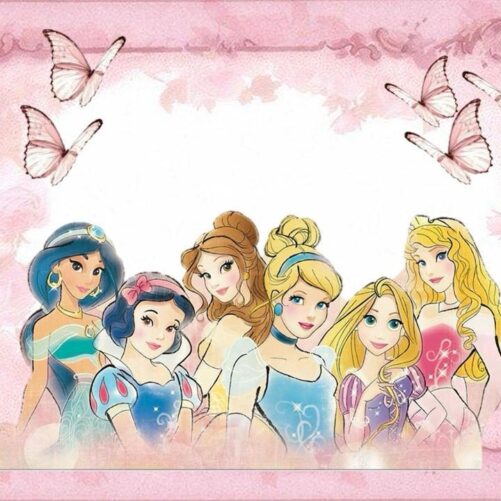 דף אכיל מודפס לעוגה בדמויות נסיכות