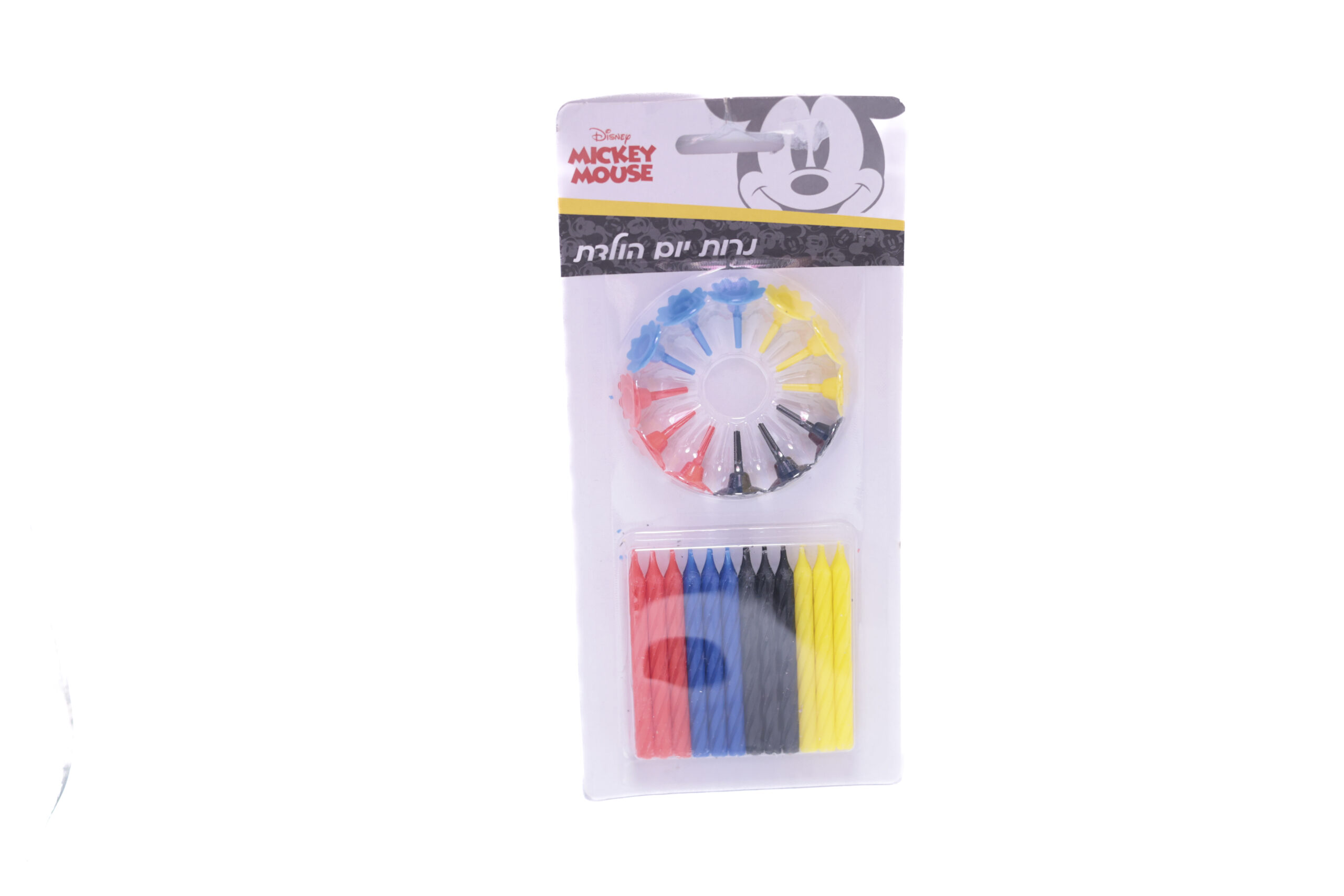 נרות יום הולדת מיקי מאוס חבילת נרות יום הולדת ממותגת מיקי מאוס – תמונה 1