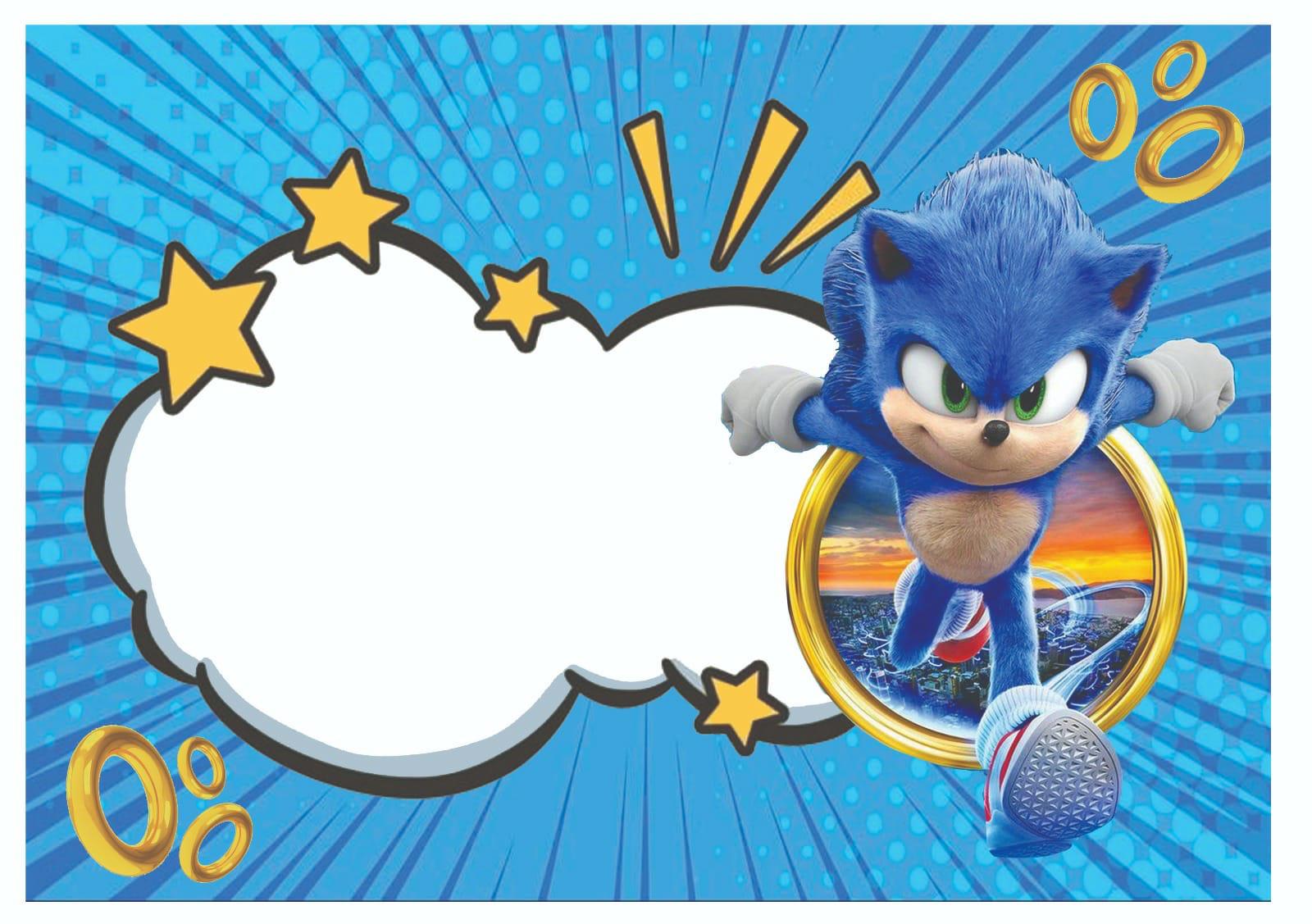 סוניק דף סוכר אכיל מודפס סוניק – תמונה 1