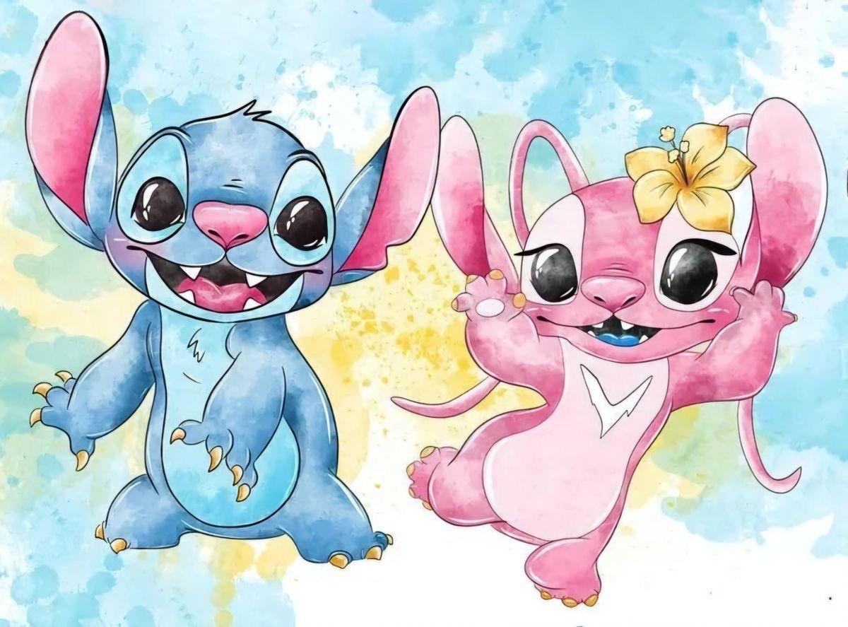 סטיץ 5 דף סוכר אכיל מודפס סטיץ ואנג'ל – תמונה 1