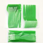 סט סכו"ם חד פעמי 60 חלקים צבע ירוק