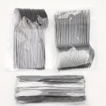 סט סכו"ם חד פעמי 60 חלקים צבע כסוף