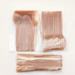 סט סכו"ם חד פעמי 60 חלקים צבע רוז גולד