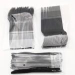 סט סכו"ם חד פעמי 60 חלקים צבע שחור