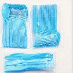 סט סכו"ם חד פעמי 60 חלקים צבע תכלת