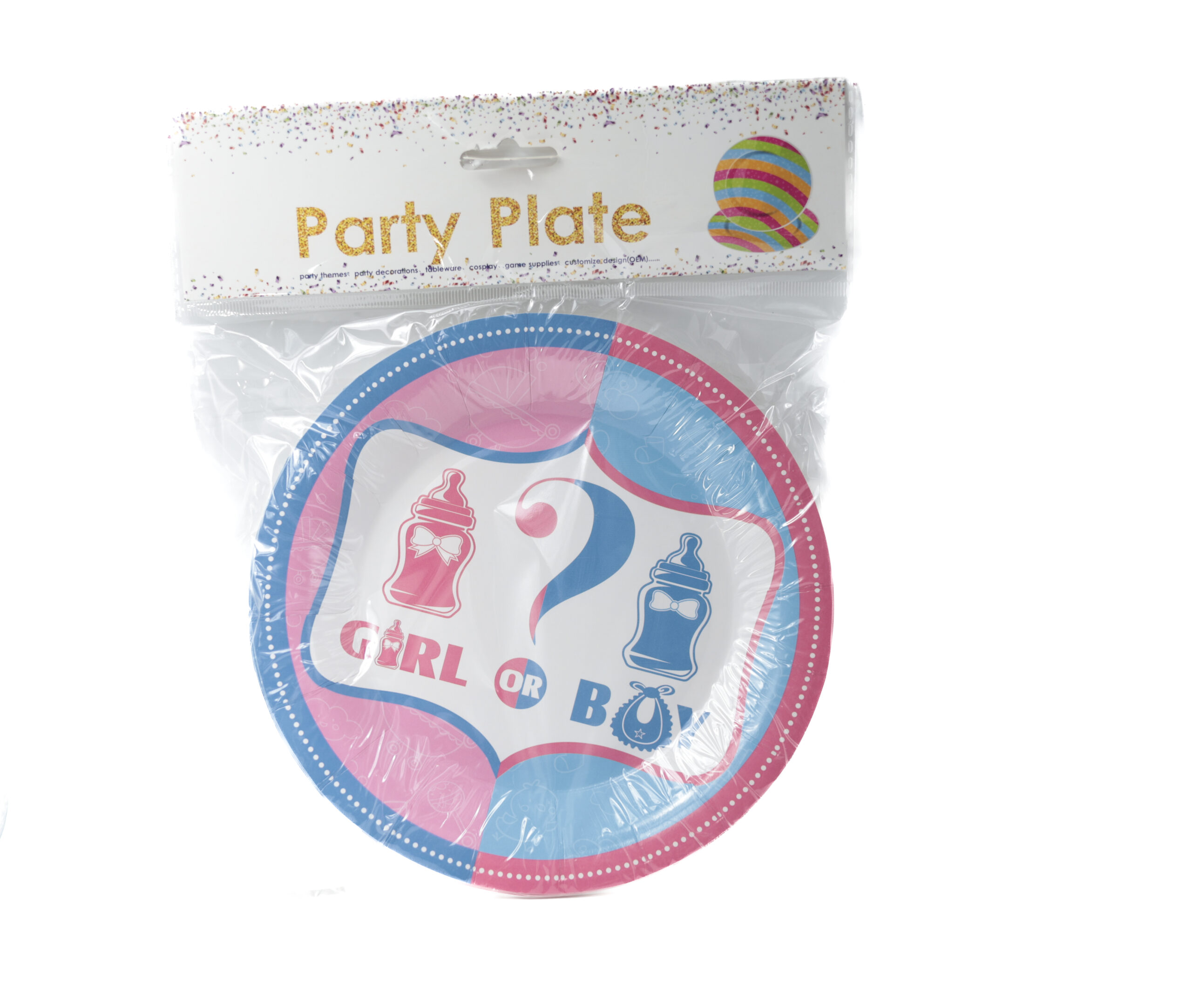 צלחת ממותגת בן או בת צלחת ממותגת לגילוי המין בן או בת 7' – תמונה 1