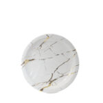 צלחת נייר עיצוב שיש זהב 9'