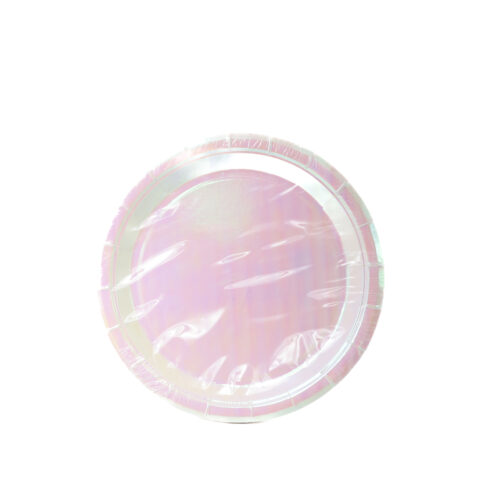 צלחת נייר צבע פנינה