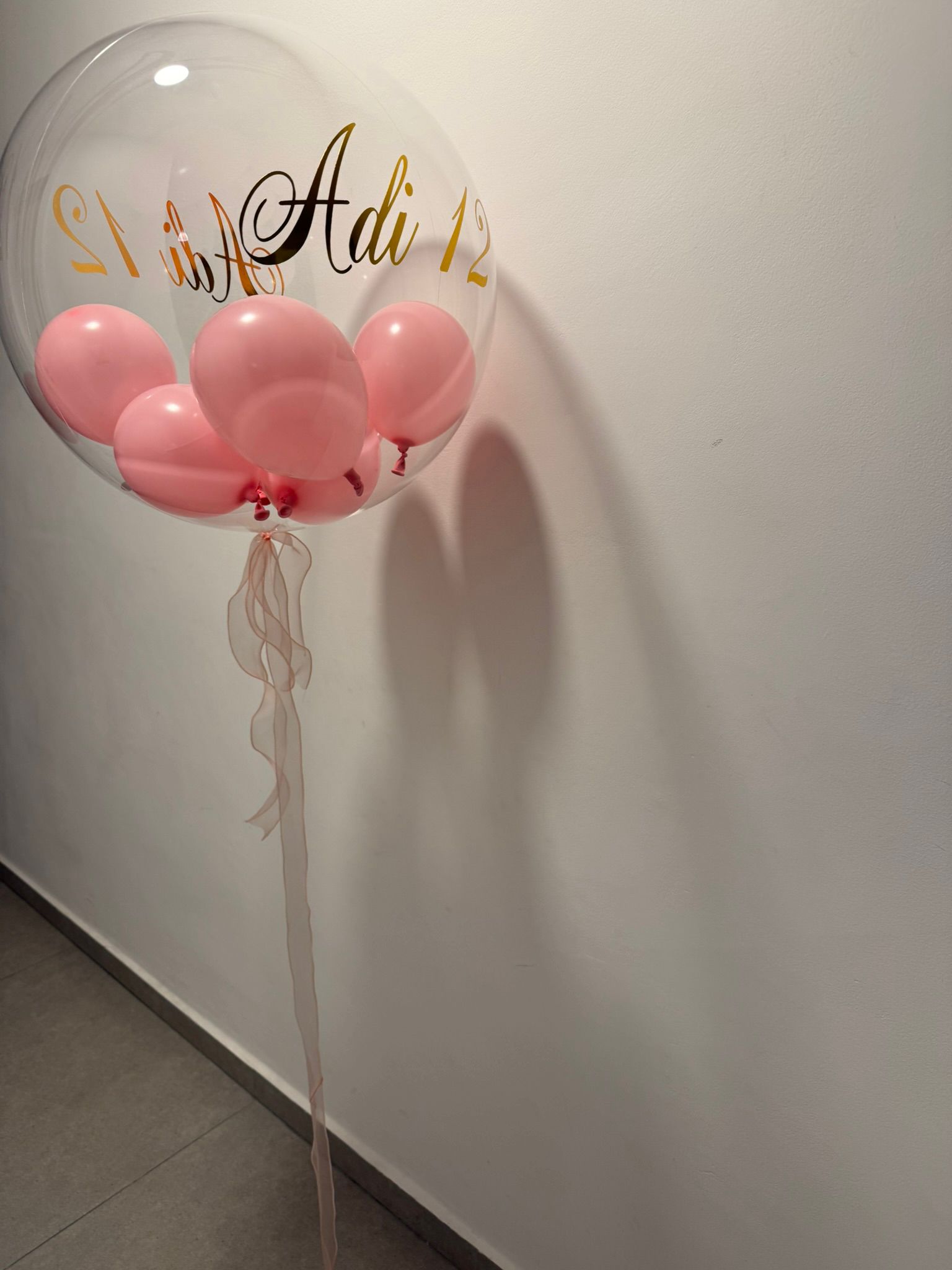 בלון בובו ממולא עם כיתוב בלון באבל הליום מעוצב עם הקדשה אישית – תמונה 1
