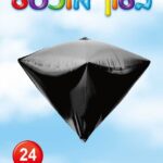 בלון מיילר יהלום שחור תלת מימד 24'
