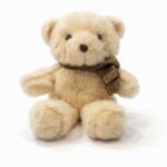 דובי פרווה איכותי עם צעיף - פרימיום 30 ס"מ