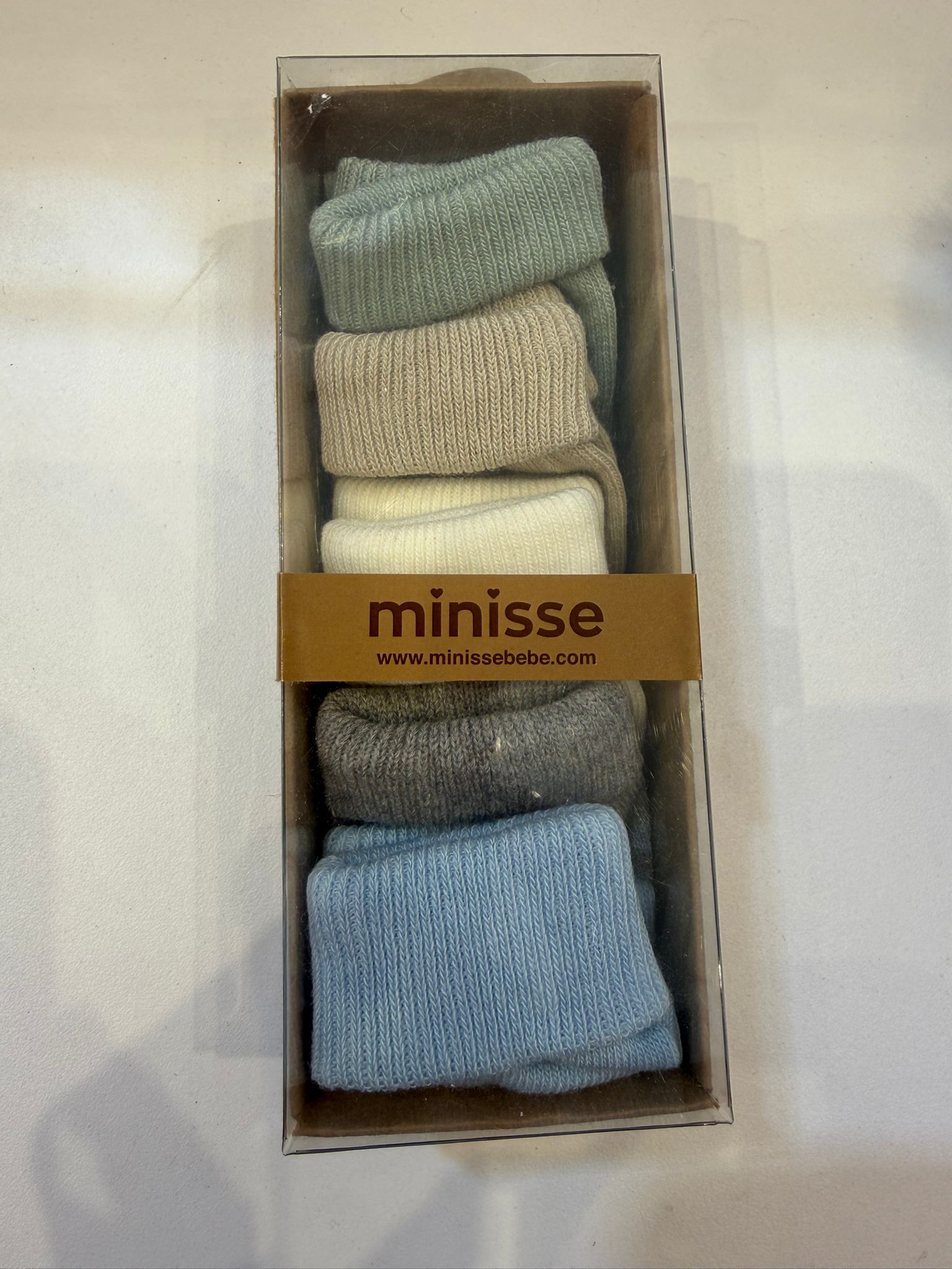 חמישיית גרביים בנים סט 5 זוגות גרבי תינוק – צבעים עדינים – תמונה 1