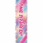 כרזת יום הולדת שמח צבעי ורוד תכלת