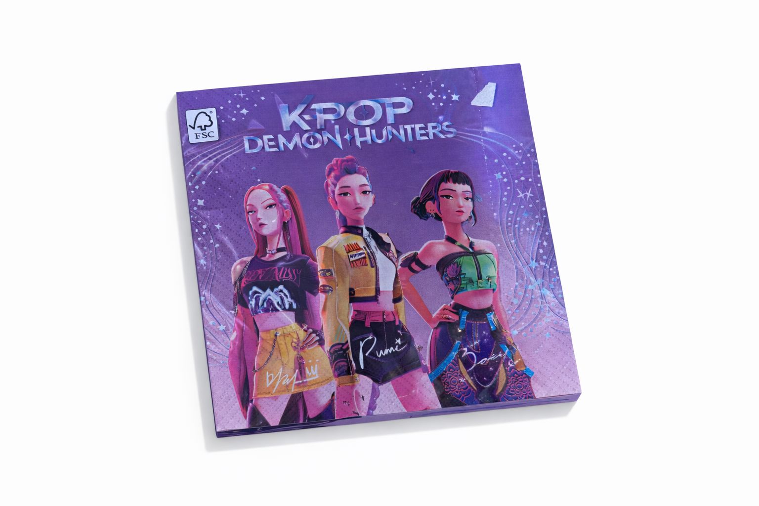 מפיות KPOP מפיות ממותגות ציידות השדים K POP - תוספת מושלמת לשולחן מעוצב – תמונה 1