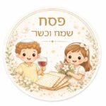 סט מדבקות עגול פסח 3