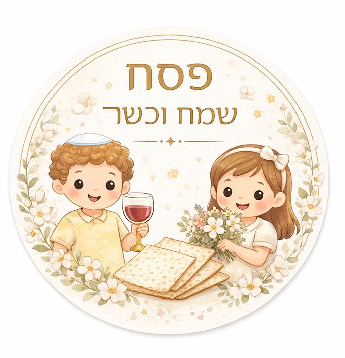 סט מדבקות עגול פסח 3 סט מדבקות עגול פסח 3