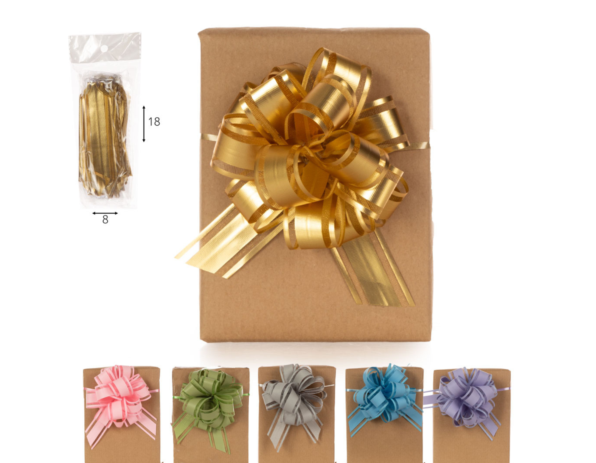 סרטי משיכה קטנים סרט משיכה אורגנזה פרח מהודר 4 יח' בחבילה – תמונה 1