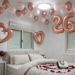 עיצוב חדר יום הולדת רוז גולד