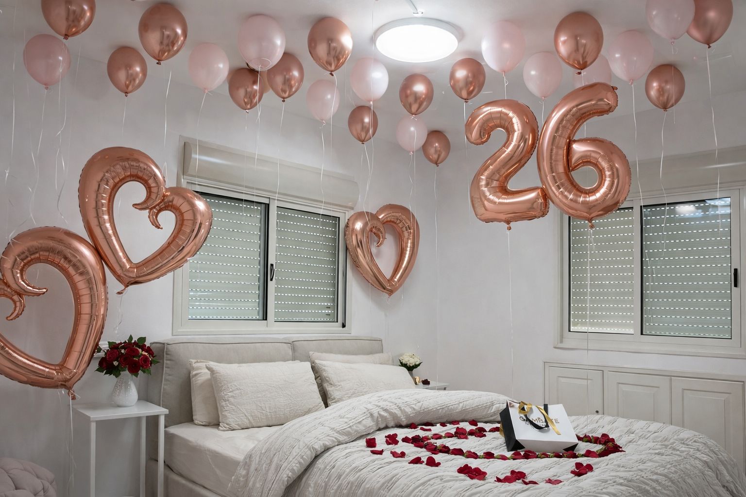 עיצוב חדר רוזגולד עיצוב חדר יום הולדת רוז גולד – תמונה 1