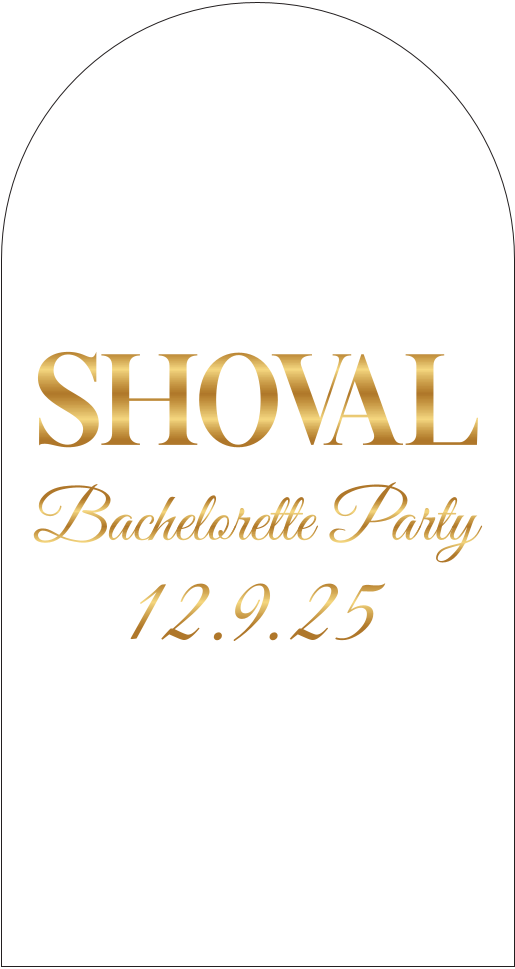 קיר צילום קאפה מעוצב עם גרפיקה לוח קאפה לקיר צילום מעוצב עם גרפיקה מודפסת בגווני זהב בגודל 1.70 על 90