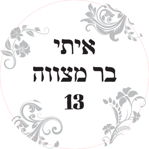 לוח קאפה עגול קוטר 70 עם גרפיקה מודפסת