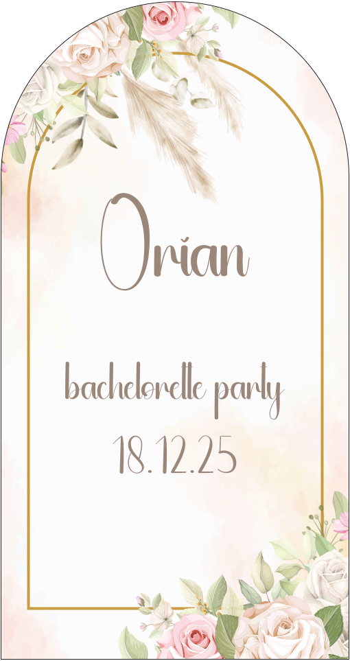 קיר צילום קאפה עיטורים ופרחים 1.70 על 90 לוח קאפה מעוצב עם גרפיקה מודפסת עיטורים ופרחים