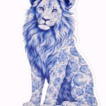 לוח קאפה צורנית בצורת אריה