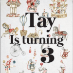 לוח קאפה מעוצב עם גרפיקה בסגנון קרקס בגודל 1.70/90