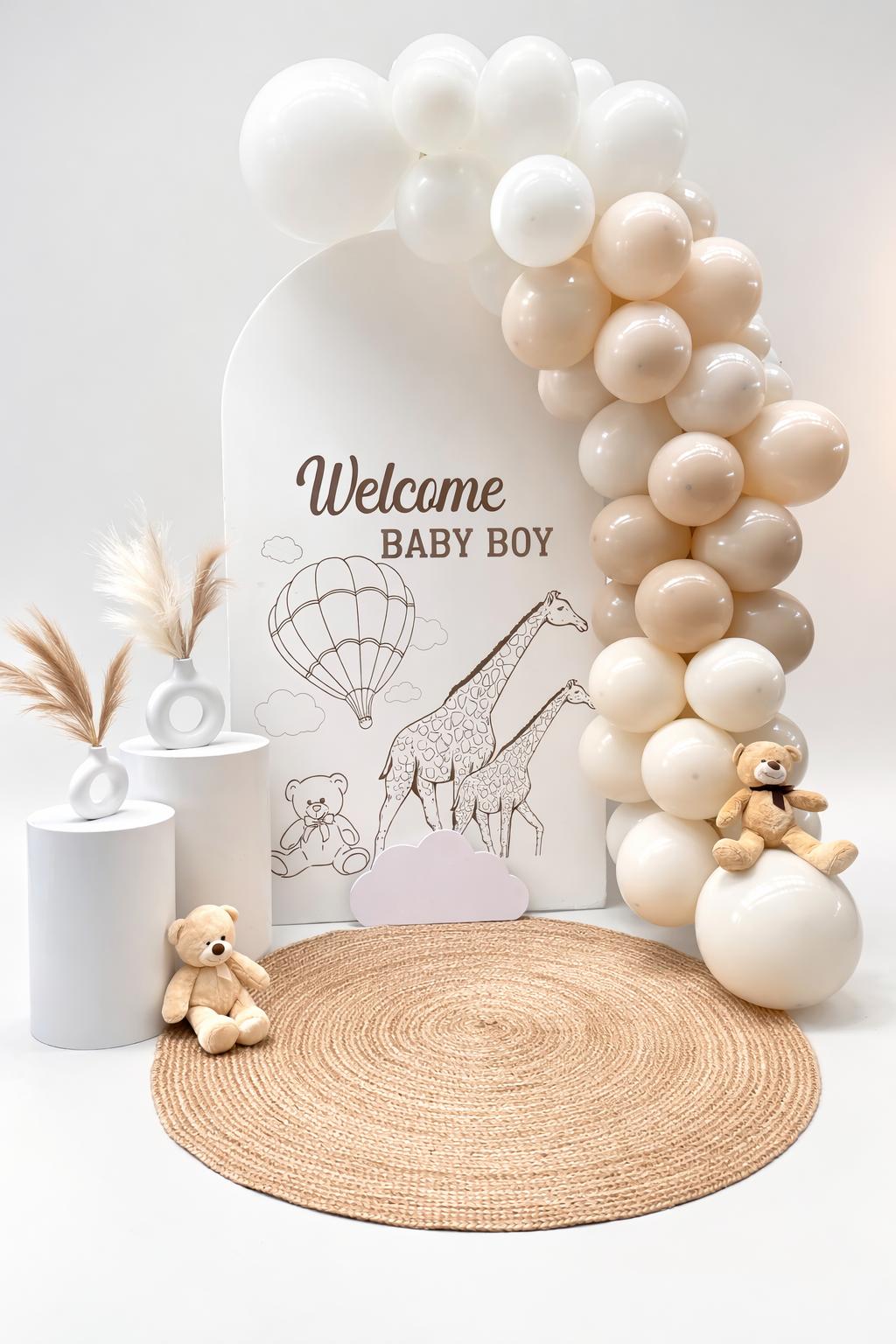 קיר צילום וולקם בייבי קיר צילום קאפה דגם ברית WELCOME BABY BOY – תמונה 1