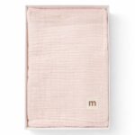 שמיכת טטרה לתינוק בצבע ורוד עדין