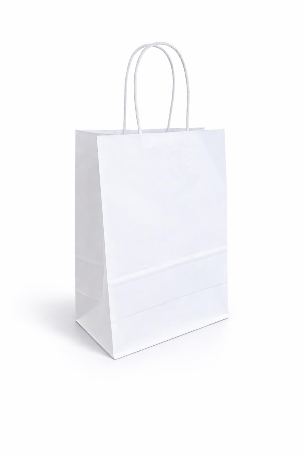 שקית נייר לבן שקית נייר צבע לבן – תמונה 1