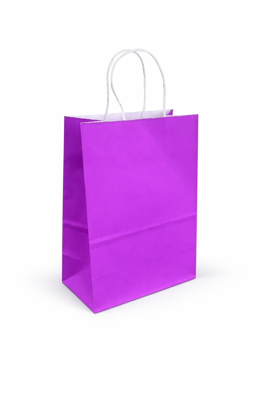 שקית נייר סגול שקית נייר צבע סגול – תמונה 1