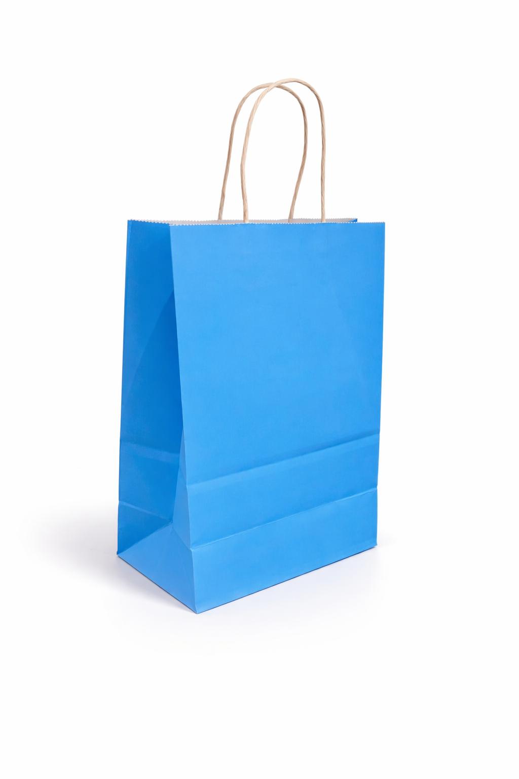 שקית נייר תכלת כהה שקית נייר צבע תכלת כהה – תמונה 1