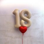בלוני ספרות עם לב בהליום