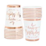 כוסות HAPPY BIRTHDAY רוז גולד
