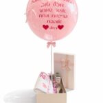 מארז סובלימציה ובלון עם כיתוב ברכה אישית